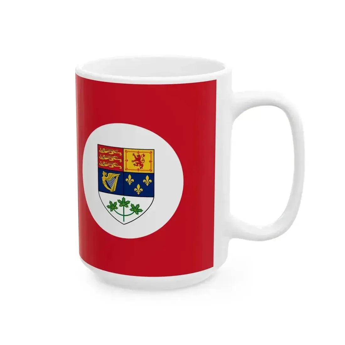 Canadian Red Ensign 1921-1957 with disc (Canada) White Coffee Mug - Go Mug Yourself
