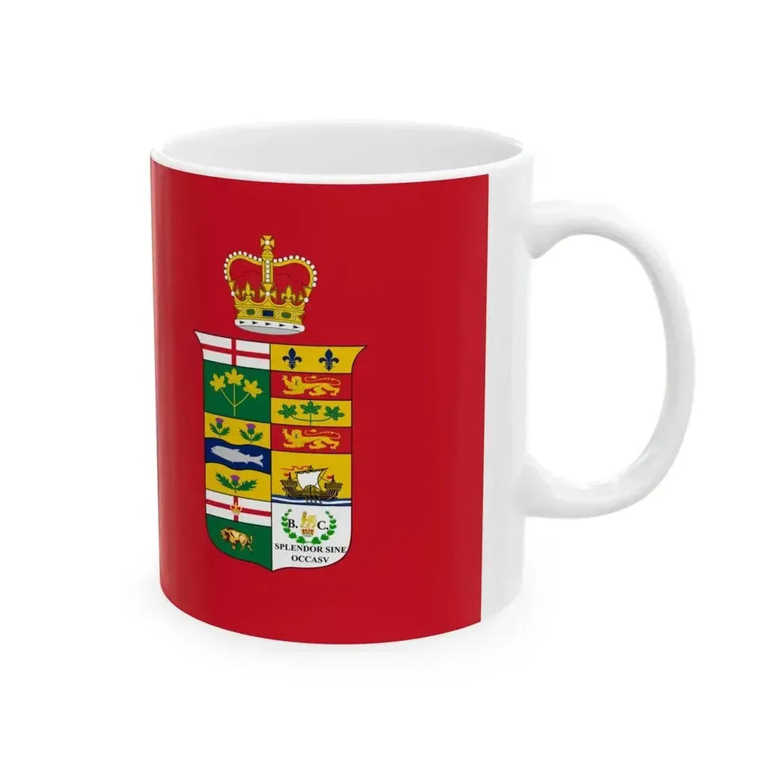 Canadian Red Ensign Crown 1871 (Canada) White Coffee Mug - Go Mug Yourself