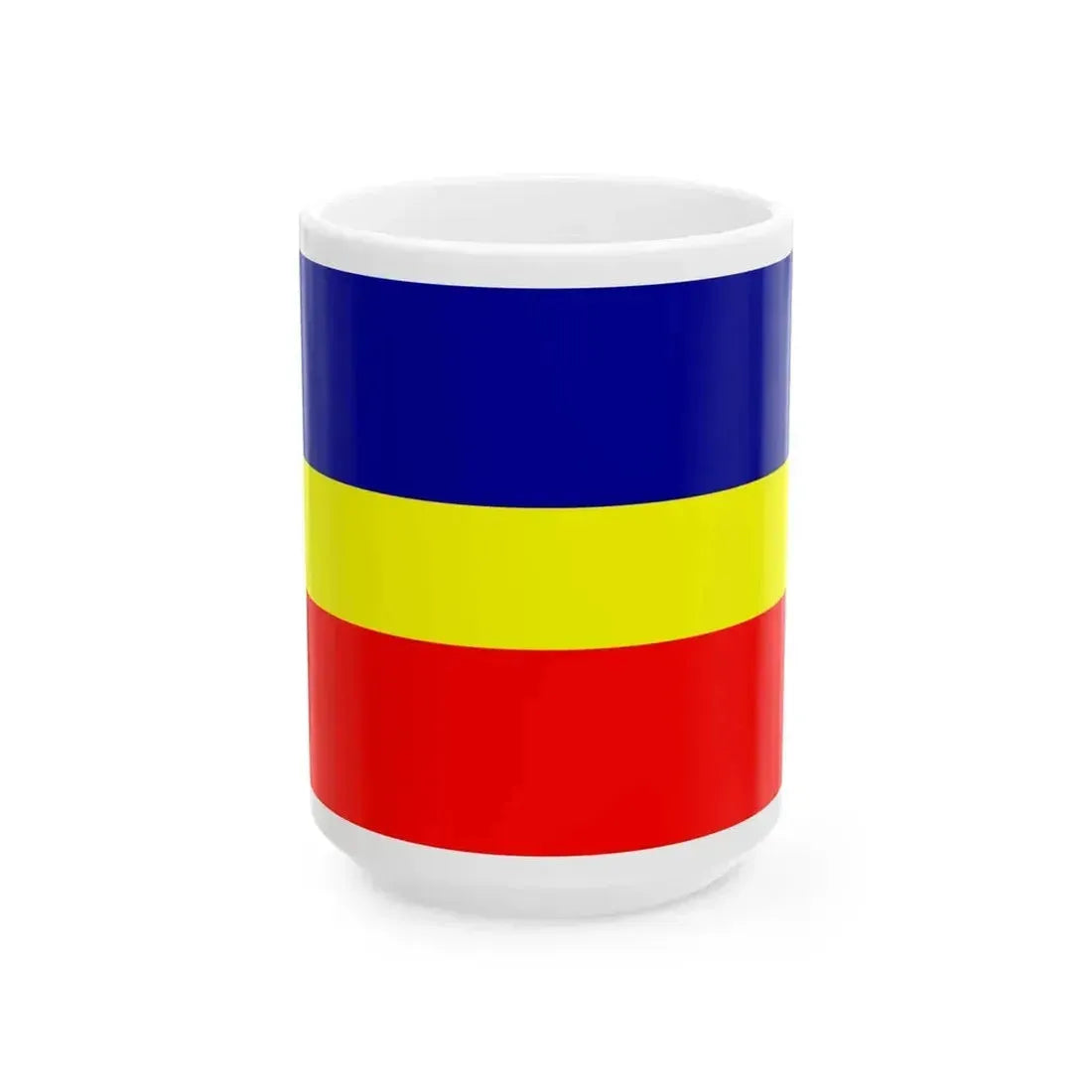 Canar Flag (Ecuador) White Coffee Mug 15oz - Go Mug Yourself