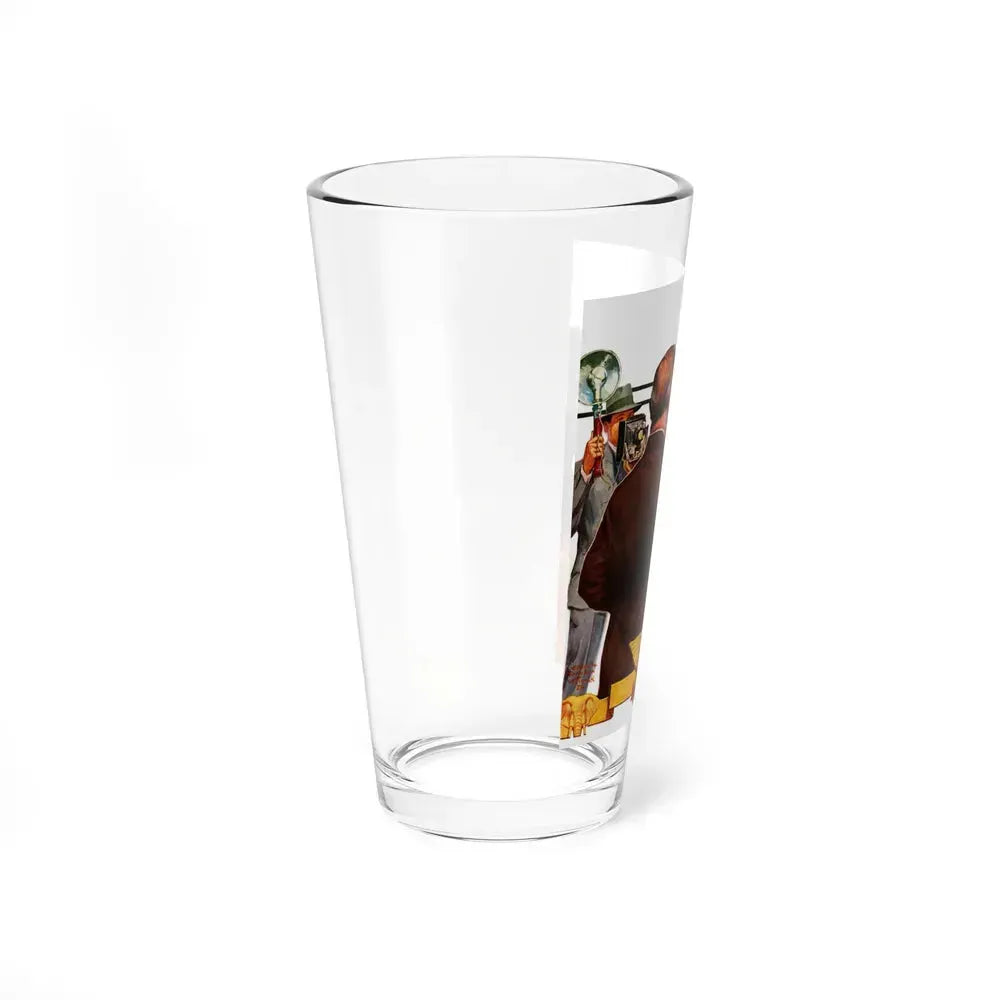 Candidate Voting, The Saturday Evening Post cover, November 7, 1936 (Magazine Illustration) Pint Glass 16oz - Go Mug Yourself