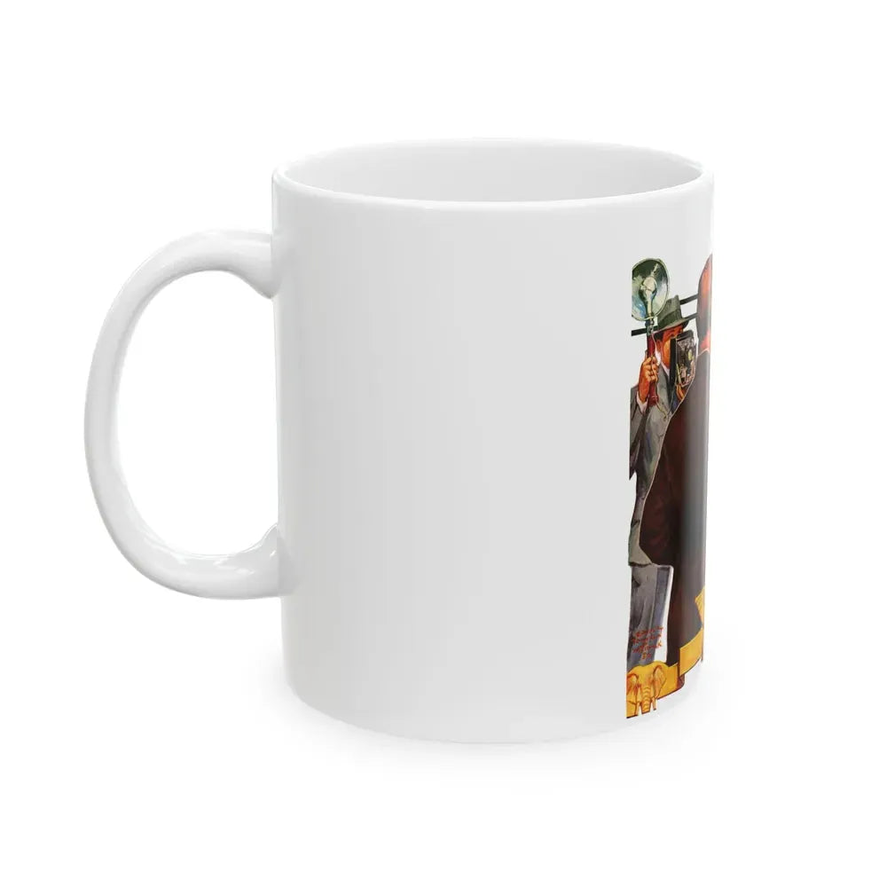 Candidate Voting, The Saturday Evening Post cover, November 7, 1936 - White Coffee Mug - Go Mug Yourself