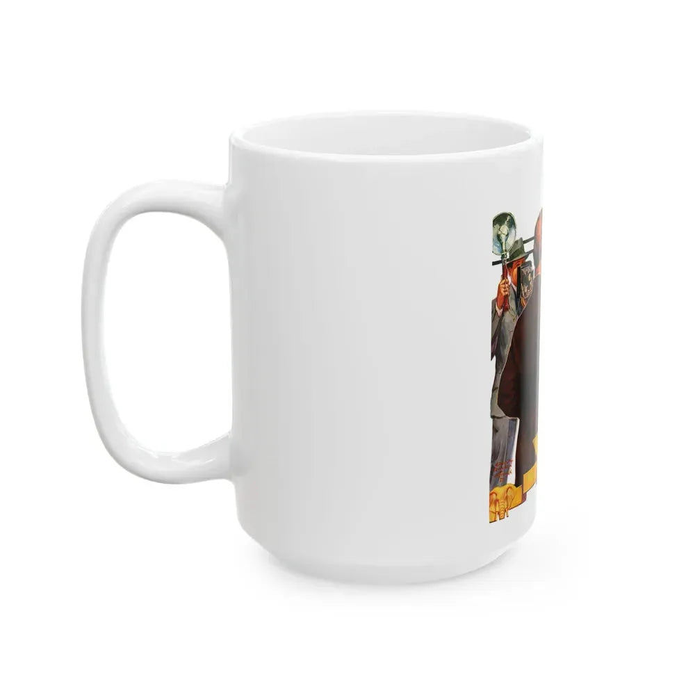 Candidate Voting, The Saturday Evening Post cover, November 7, 1936 - White Coffee Mug - Go Mug Yourself