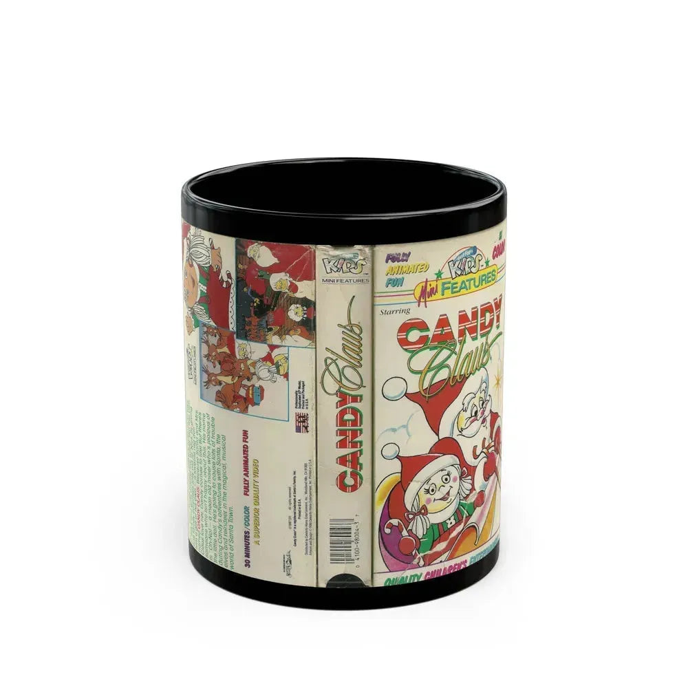CANDY CLAUS JUST FOR KIDS MINI FEATURES (VHS COVER) - Black Coffee Mug 11oz - Go Mug Yourself