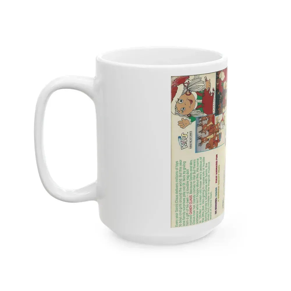 CANDY CLAUS JUST FOR KIDS MINI FEATURES (VHS COVER) - White Coffee Mug - Go Mug Yourself