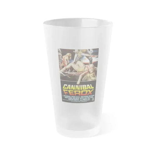 CANNIBAL FEROX 1981 Movie Poster - Frosted Pint Glass 16oz 16oz Frosted - Go Mug Yourself