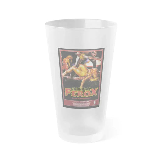 CANNIBAL FEROX (FRENCH) 1981 Movie Poster - Frosted Pint Glass 16oz 16oz Frosted - Go Mug Yourself