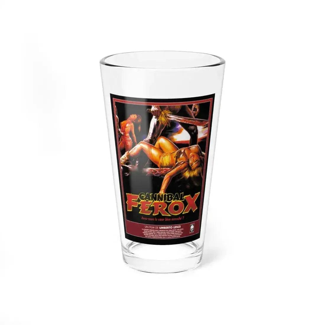 CANNIBAL FEROX (FRENCH) 1981 Movie Poster - Pint Glass 16oz 16oz - Go Mug Yourself
