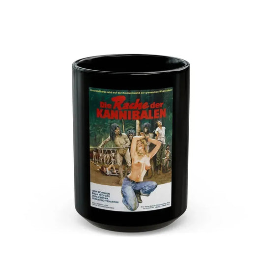 CANNIBAL FEROX (GERMAN) 1981 Movie Poster - Black Coffee Mug 15oz - Go Mug Yourself