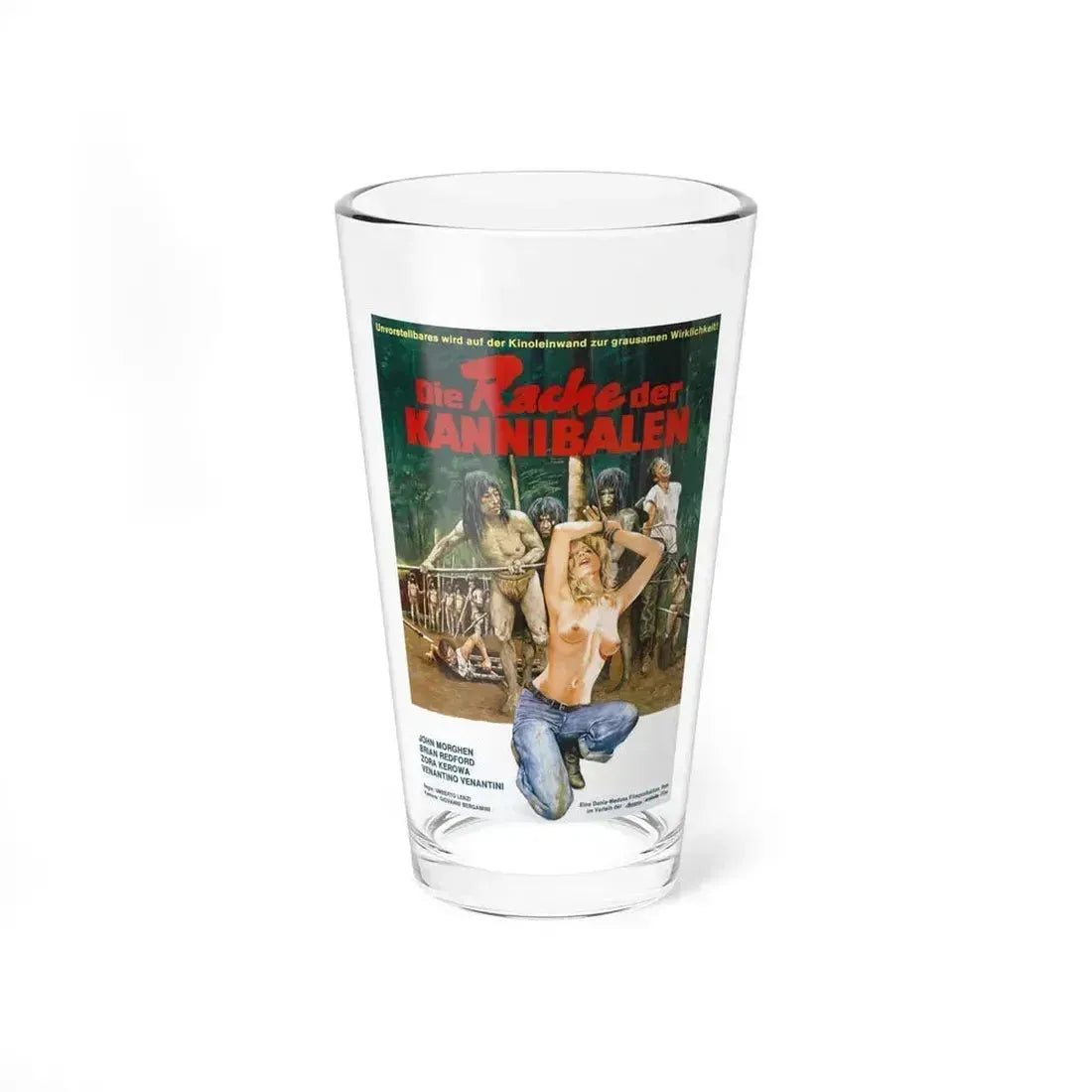 CANNIBAL FEROX (GERMAN) 1981 Movie Poster - Pint Glass 16oz 16oz - Go Mug Yourself