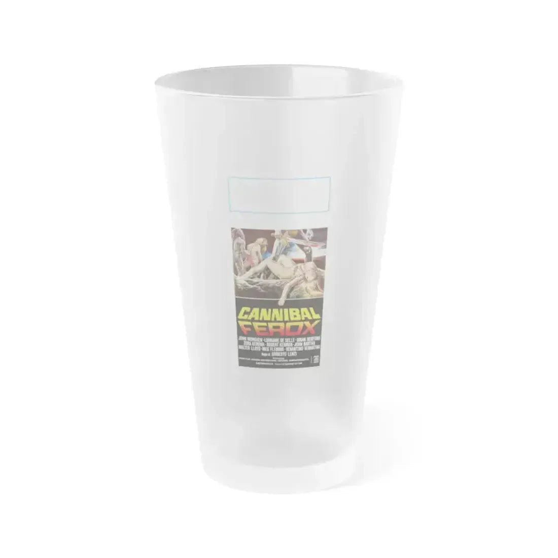 CANNIBAL FEROX (ITALIAN) 1981 Movie Poster - Frosted Pint Glass 16oz 16oz Frosted - Go Mug Yourself