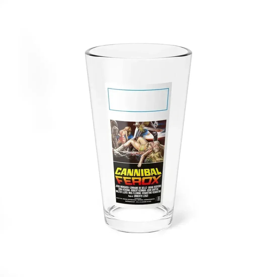CANNIBAL FEROX (ITALIAN) 1981 Movie Poster - Pint Glass 16oz 16oz - Go Mug Yourself
