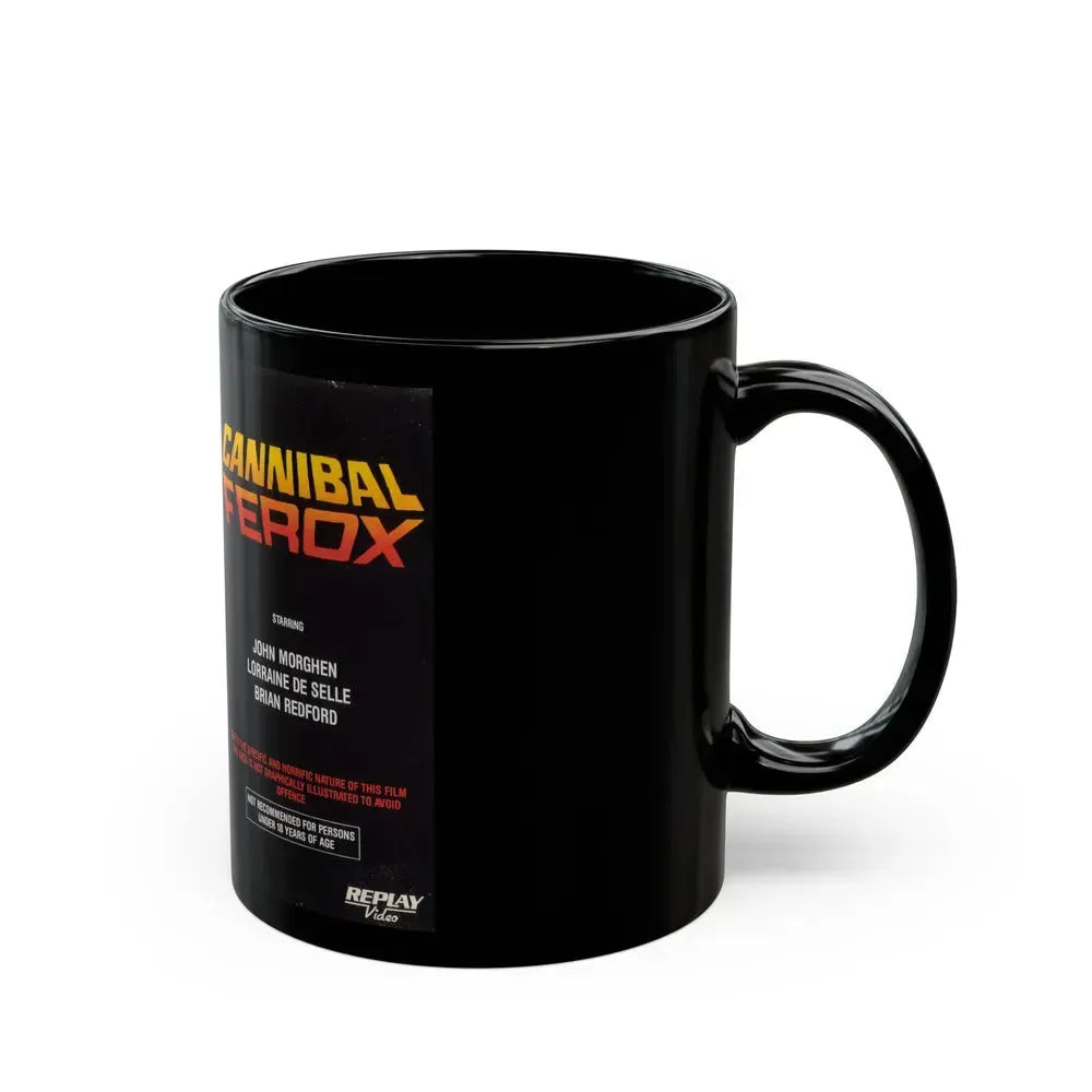 CANNIBAL FEROX REPLAY VIDEO (VHS COVER) - Black Coffee Mug - Go Mug Yourself