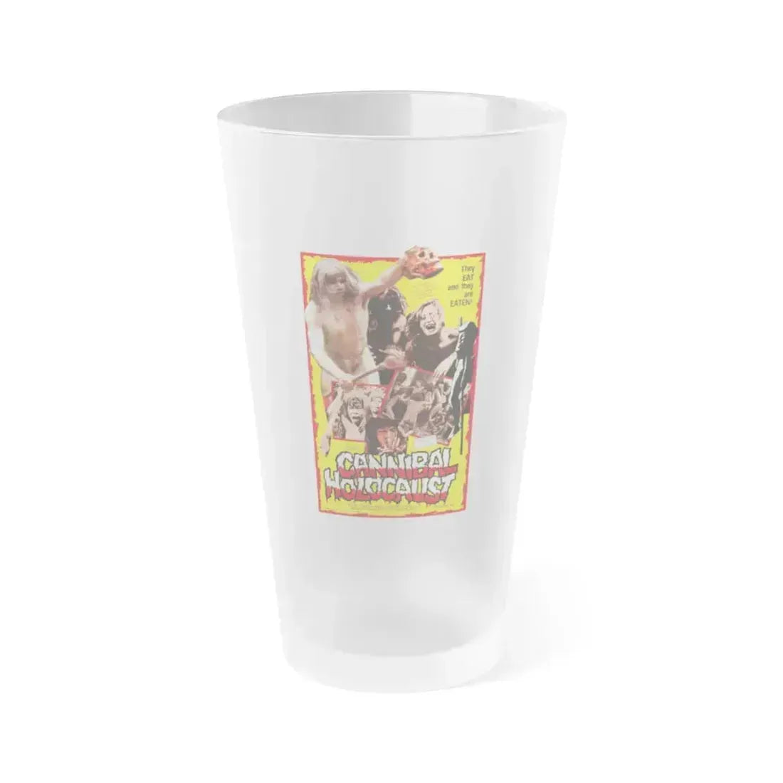 CANNIBAL HOLOCAUST (3) 1980 Movie Poster - Frosted Pint Glass 16oz 16oz Frosted - Go Mug Yourself