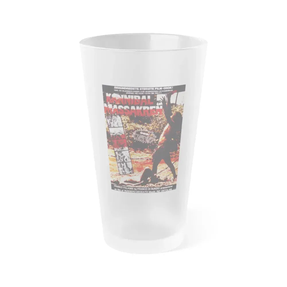 CANNIBAL HOLOCAUST (DANISH) 1980 Movie Poster - Frosted Pint Glass 16oz 16oz Frosted - Go Mug Yourself