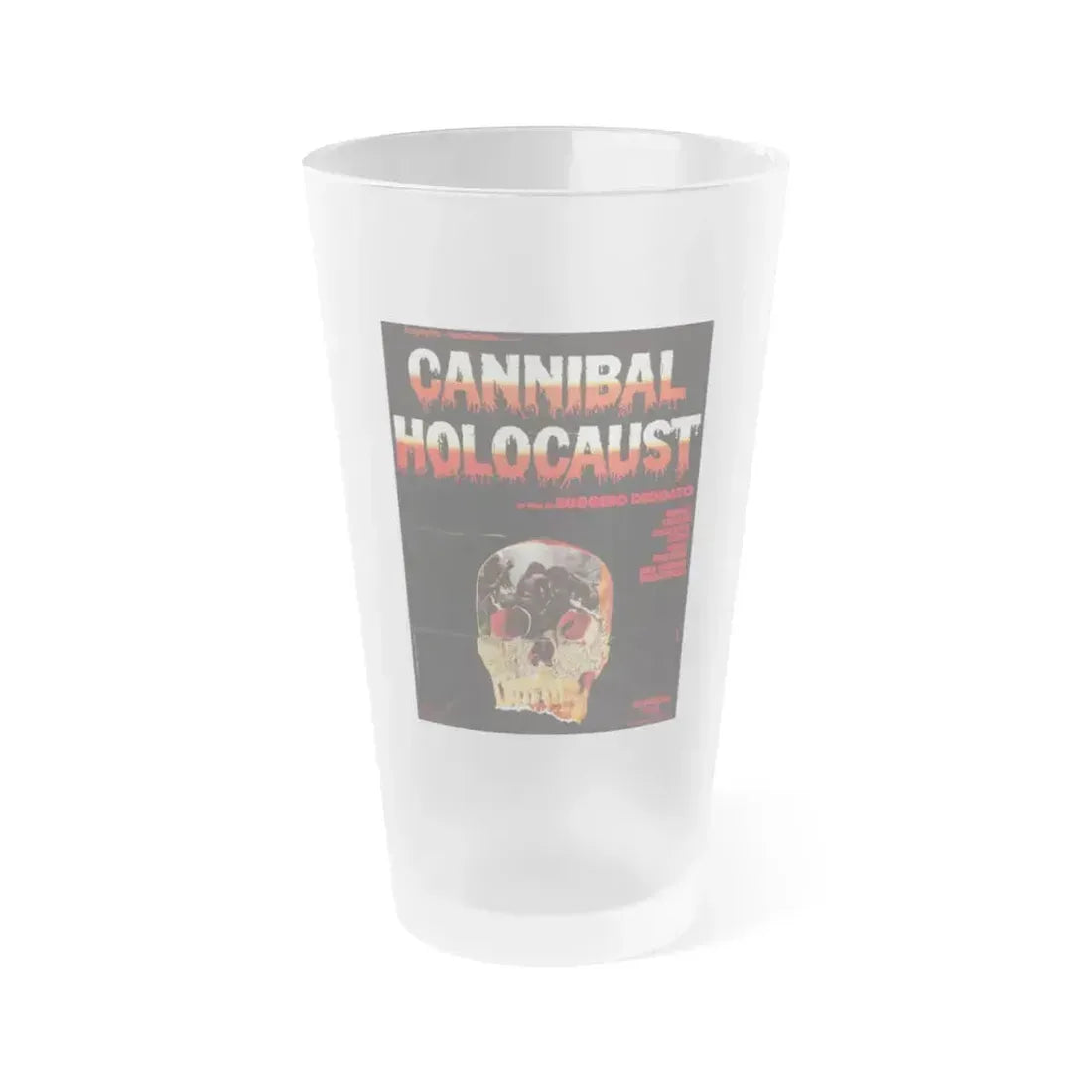 CANNIBAL HOLOCAUST (FRENCH) 1980 Movie Poster - Frosted Pint Glass 16oz 16oz Frosted - Go Mug Yourself
