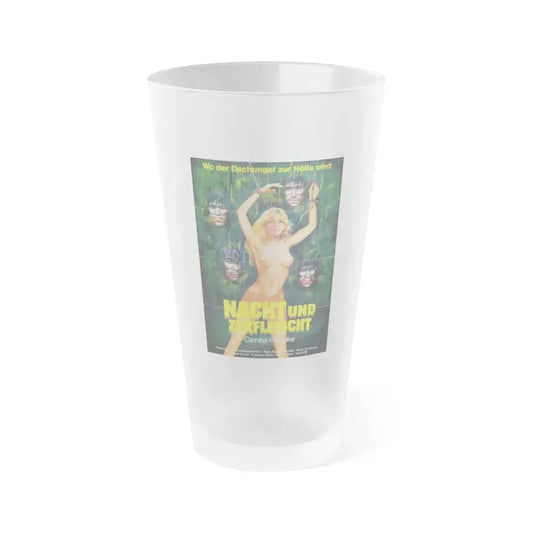 CANNIBAL HOLOCAUST (GERMAN) 1980 Movie Poster - Frosted Pint Glass 16oz 16oz Frosted - Go Mug Yourself