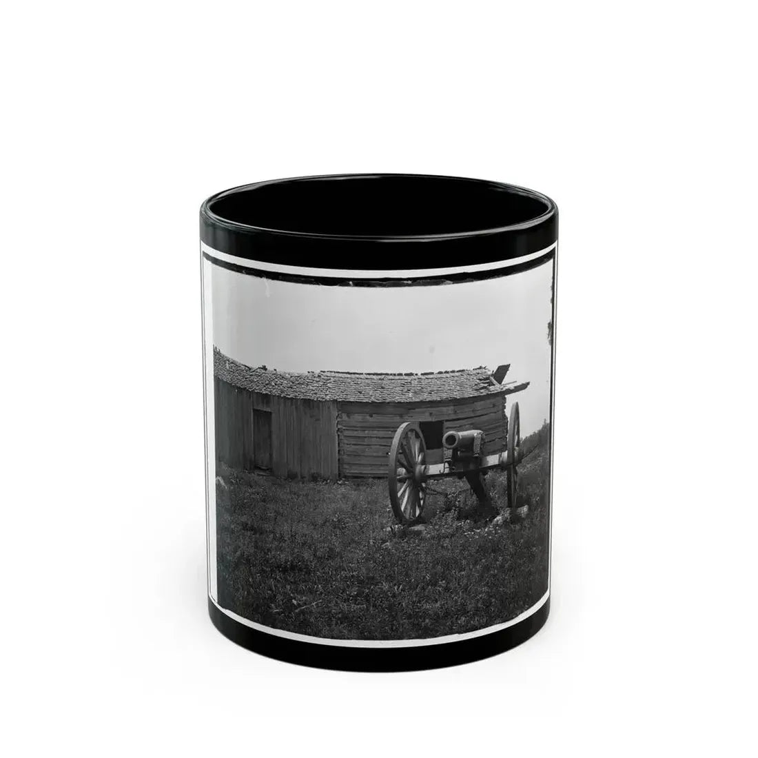 Cannon And Cabin At Chickamauga And Chattanooga National Military Park (U.S. Civil War) Black Coffee Mug 11oz - Go Mug Yourself