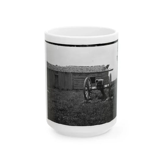 Cannon And Cabin At Chickamauga And Chattanooga National Military Park (U.S. Civil War) White Coffee Mug 15oz - Go Mug Yourself