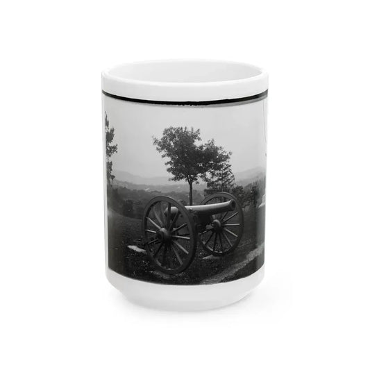 Cannon At Chickamauga And Chattanooga National Military Park (U.S. Civil War) White Coffee Mug 15oz - Go Mug Yourself