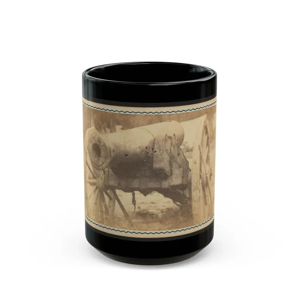 Cannon Mounted In The Camp Of Duryea's And Bainbridge's Batteries, 15th Arkansas Confederate Infantry, Port Hudson, Louisiana 001 (U.S. Civil War) Black Coffee Mug 15oz - Go Mug Yourself