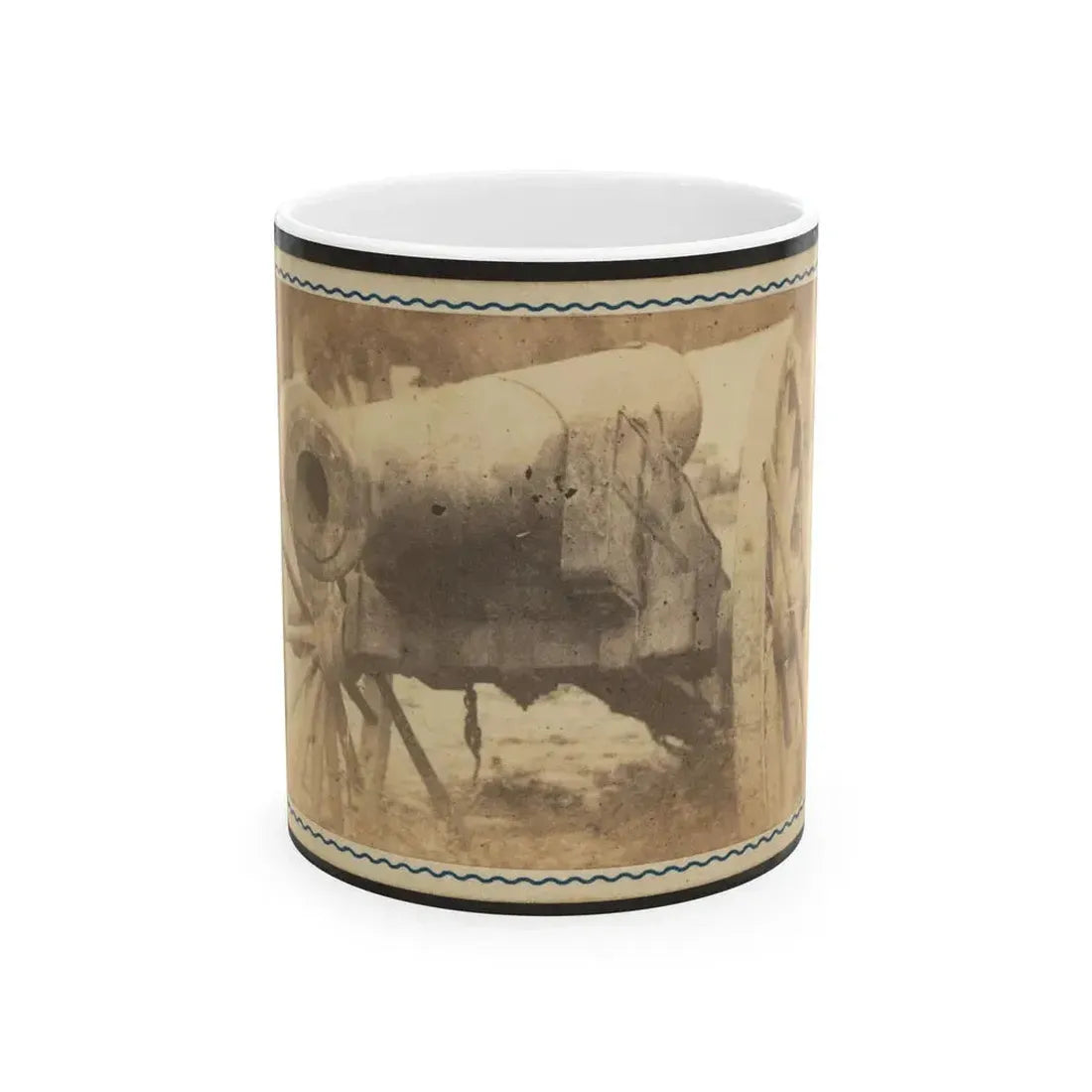 Cannon Mounted In The Camp Of Duryea's And Bainbridge's Batteries, 15th Arkansas Confederate Infantry, Port Hudson, Louisiana 001 (U.S. Civil War) White Coffee Mug 11oz - Go Mug Yourself