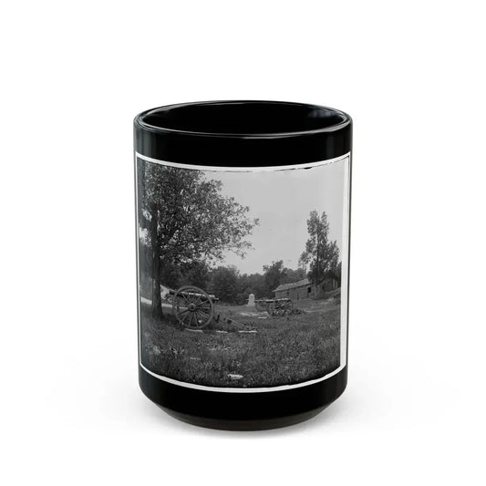 Cannons, Monument, And Cabin At Chickamauga And Chattanooga National Military Park (U.S. Civil War) Black Coffee Mug 15oz - Go Mug Yourself