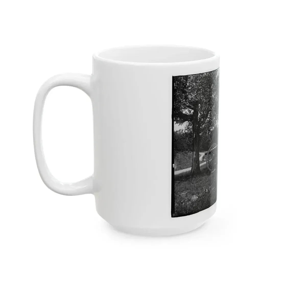Cannons, Monument, And Cabin At Chickamauga And Chattanooga National Military Park (U.S. Civil War) White Coffee Mug - Go Mug Yourself
