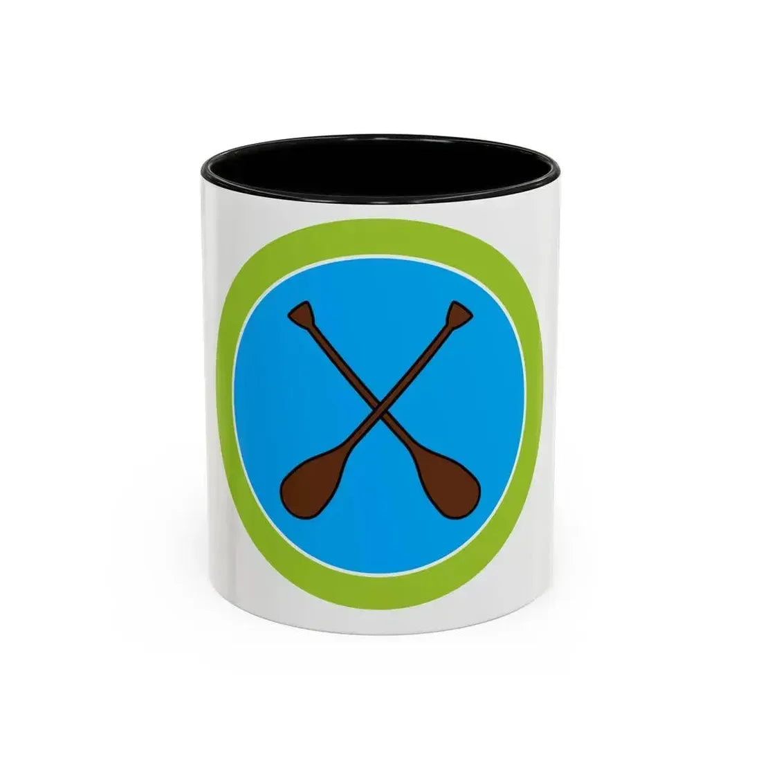 Canoeing (Boy Scout Merit Badge) Accent Coffee Mug 11oz Black - Go Mug Yourself
