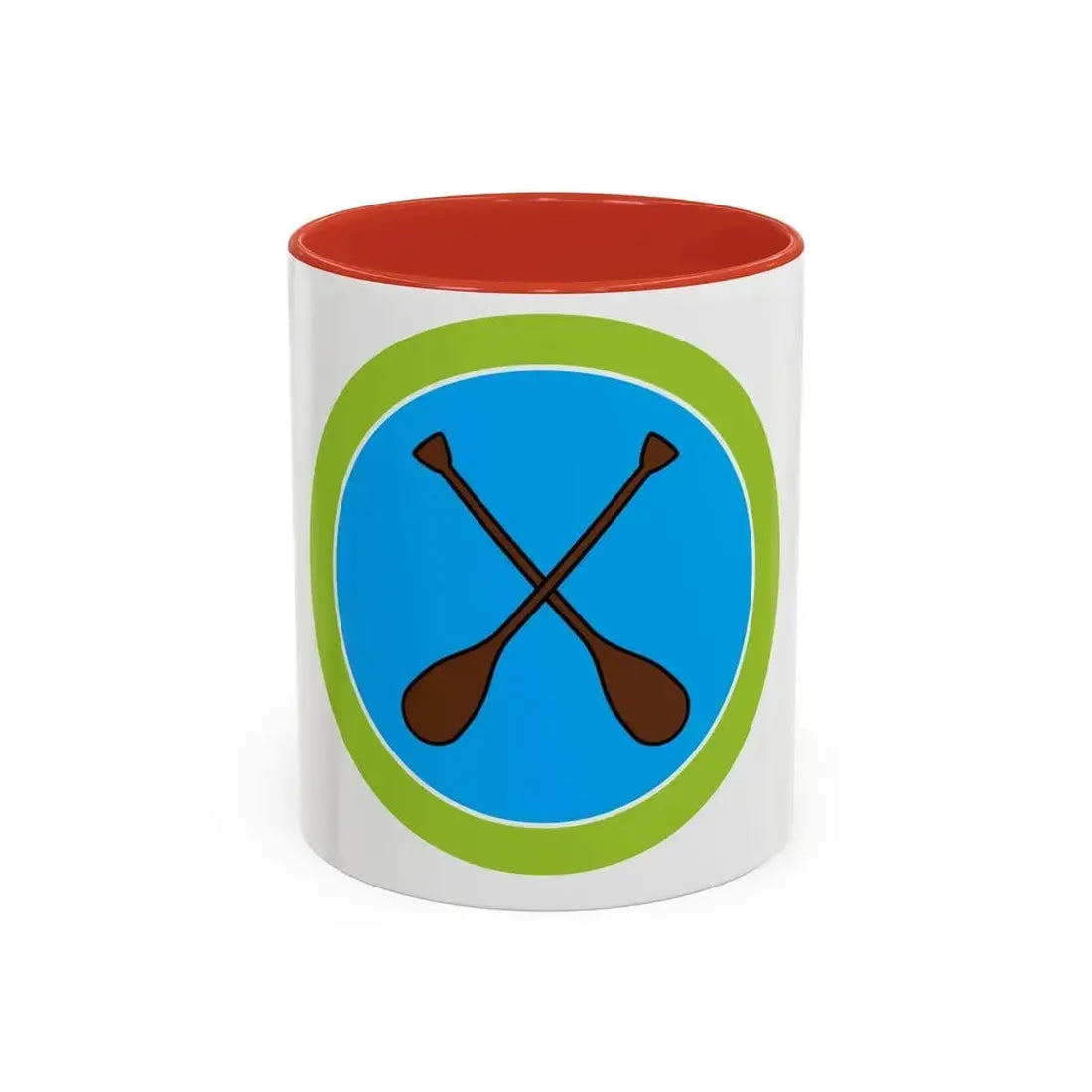 Canoeing (Boy Scout Merit Badge) Accent Coffee Mug 11oz Red - Go Mug Yourself