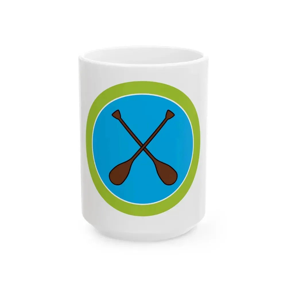 Canoeing (Boy Scout Merit Badge) White Coffee Mug 15oz - Go Mug Yourself