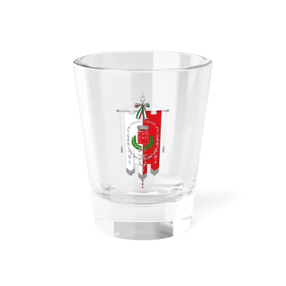 Cansano-Gonfalone (Italy) Shot Glass 1.5oz 1.5oz - Go Mug Yourself