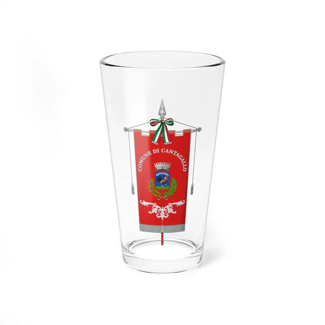 Cantagallo-Gonfalone (Italy) Pint Glass 16oz 16oz - Go Mug Yourself