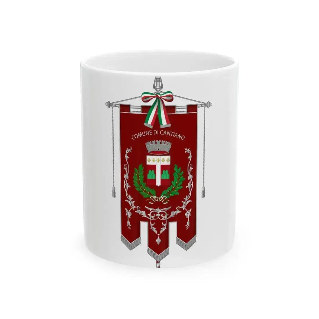Cantiano-Gonfalone (Italy) White Coffee Mug 11oz - Go Mug Yourself
