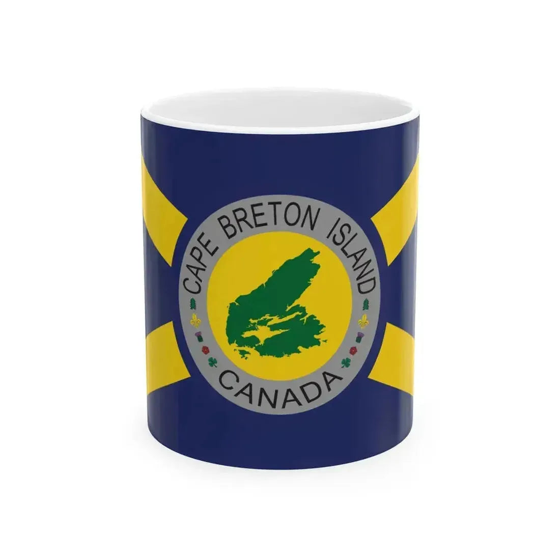Cape Breton Island Flag Original Blue Flag (Canada) White Coffee Mug 11oz - Go Mug Yourself