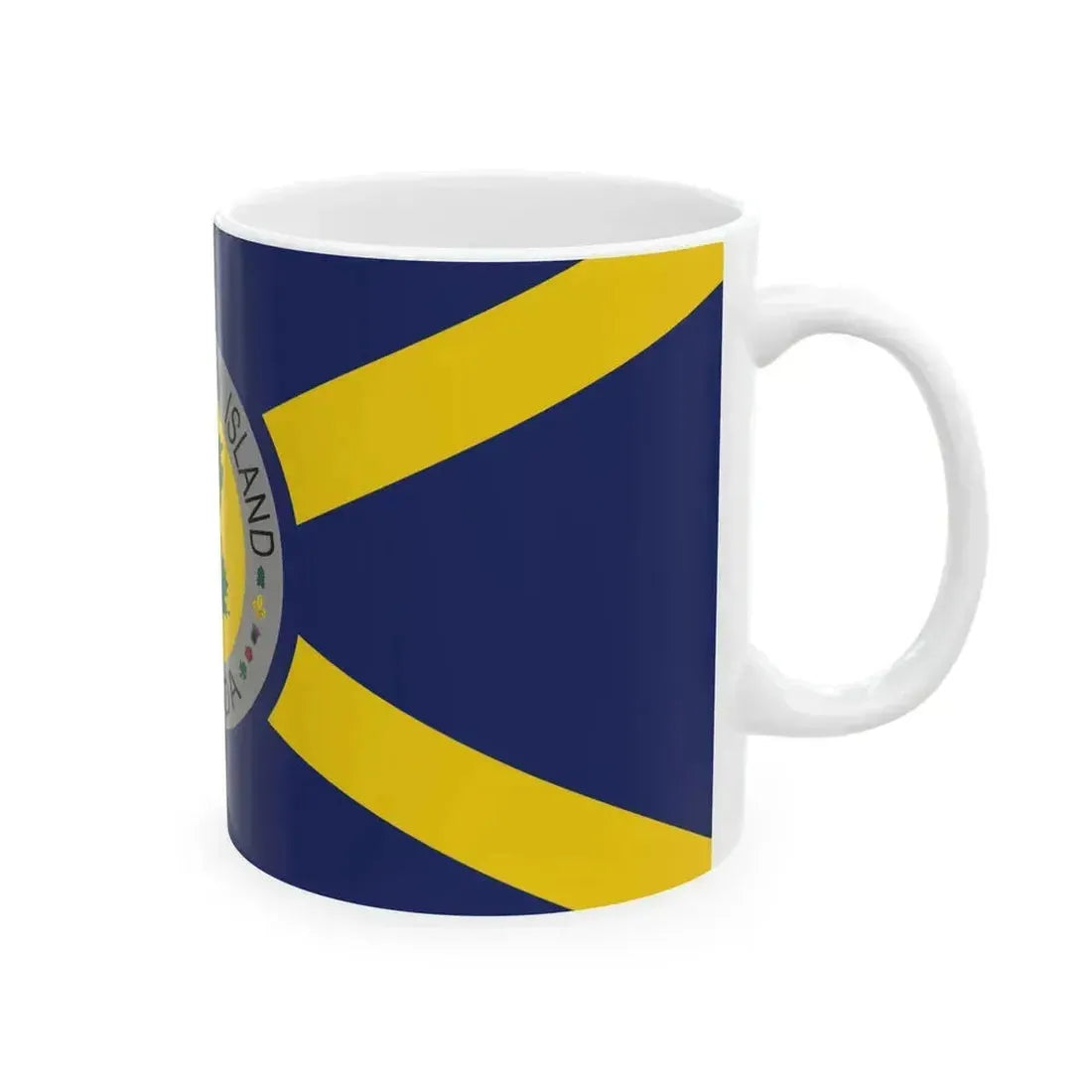 Cape Breton Island Flag Original Blue Flag (Canada) White Coffee Mug - Go Mug Yourself
