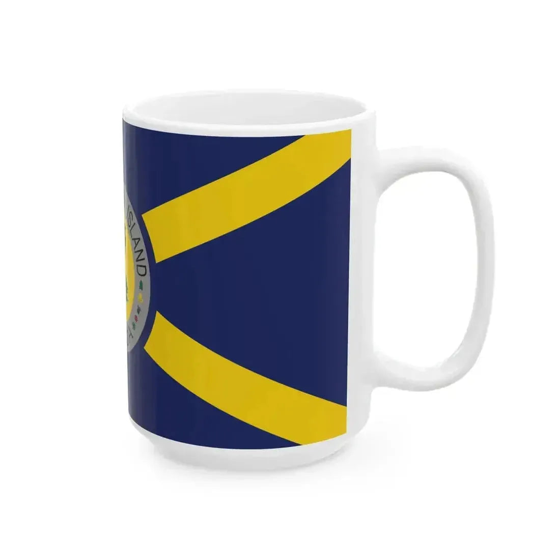 Cape Breton Island Flag Original Blue Flag (Canada) White Coffee Mug - Go Mug Yourself