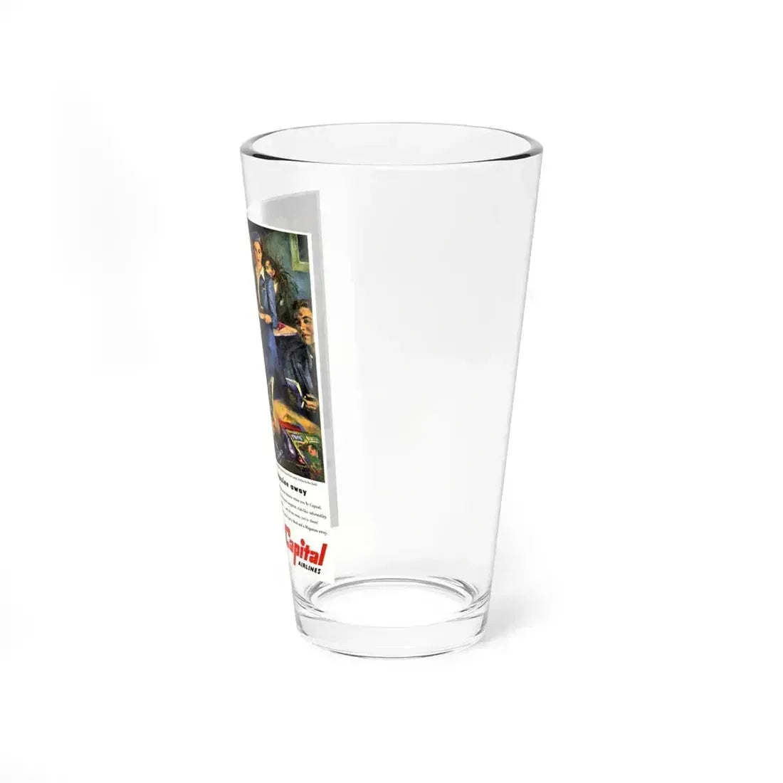 Capital Airlines ad, 1951 (Magazine Illustration) Pint Glass 16oz - Go Mug Yourself