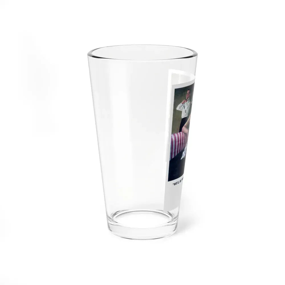 Capital Airlines ad, We'll Be There ... He Came By Air (Magazine Illustration) Pint Glass 16oz - Go Mug Yourself