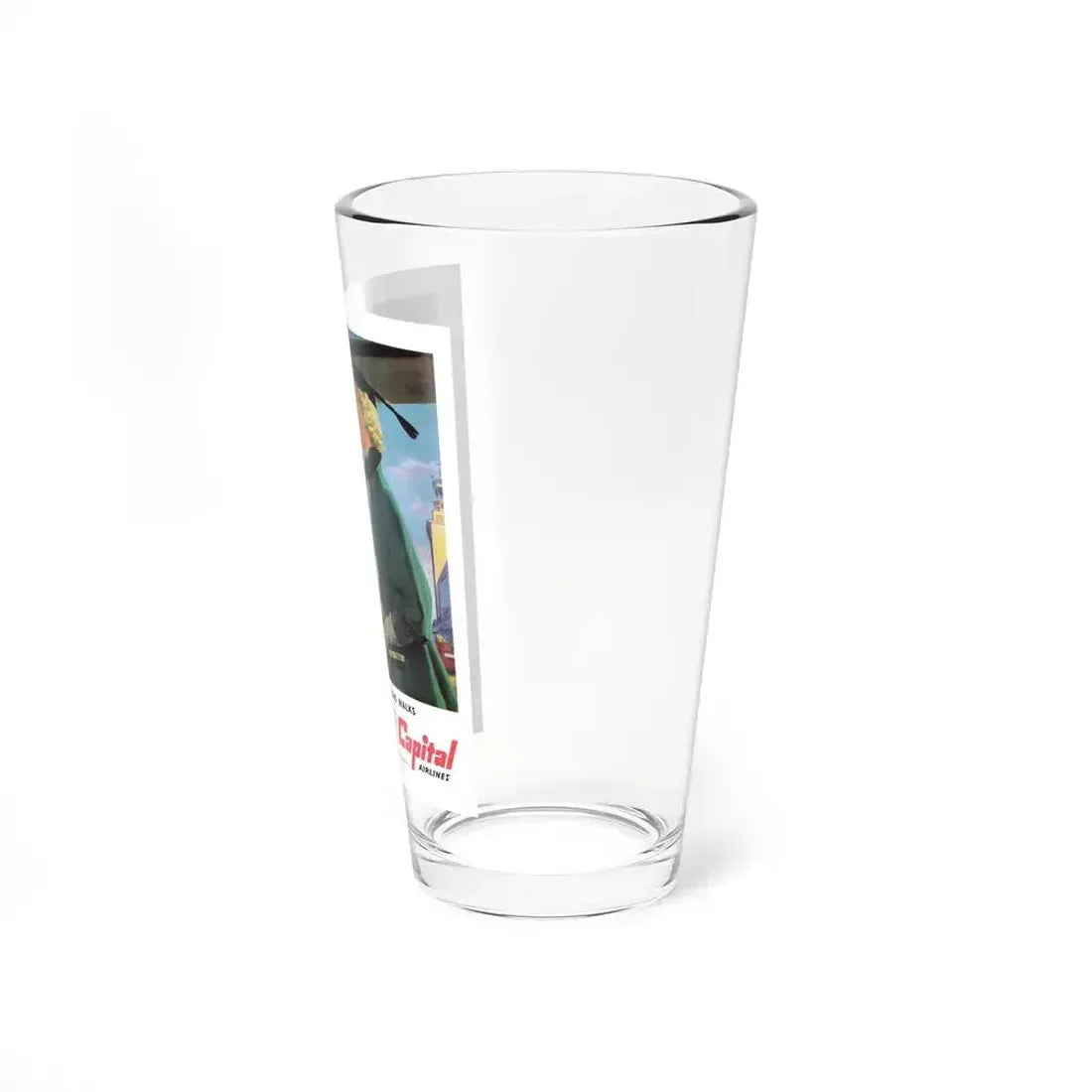 Capital Airlines - She'll Fly Before She Walks (Magazine Illustration) Pint Glass 16oz - Go Mug Yourself