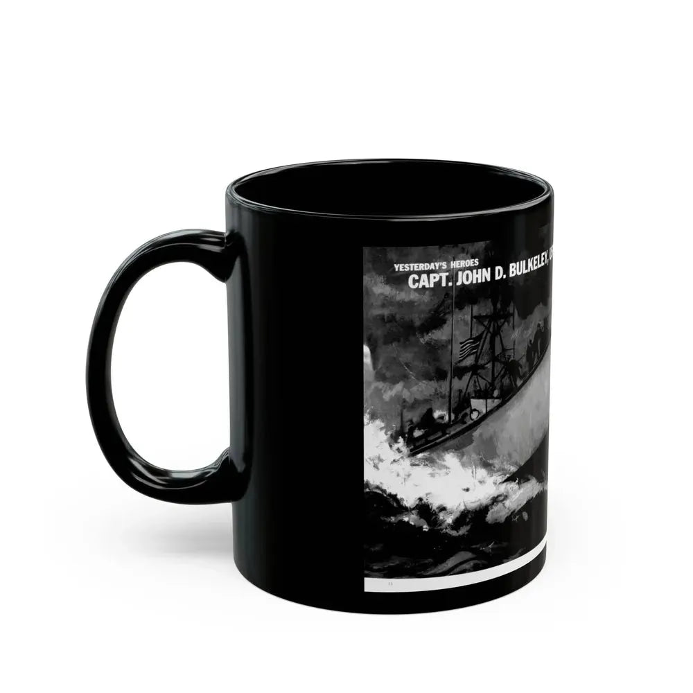 Capt. John D. Bulkeley, USN, Modern Man, August 1962 - Black Coffee Mug - Go Mug Yourself