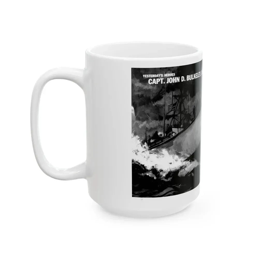 Capt. John D. Bulkeley, USN, Modern Man, August 1962 - White Coffee Mug - Go Mug Yourself
