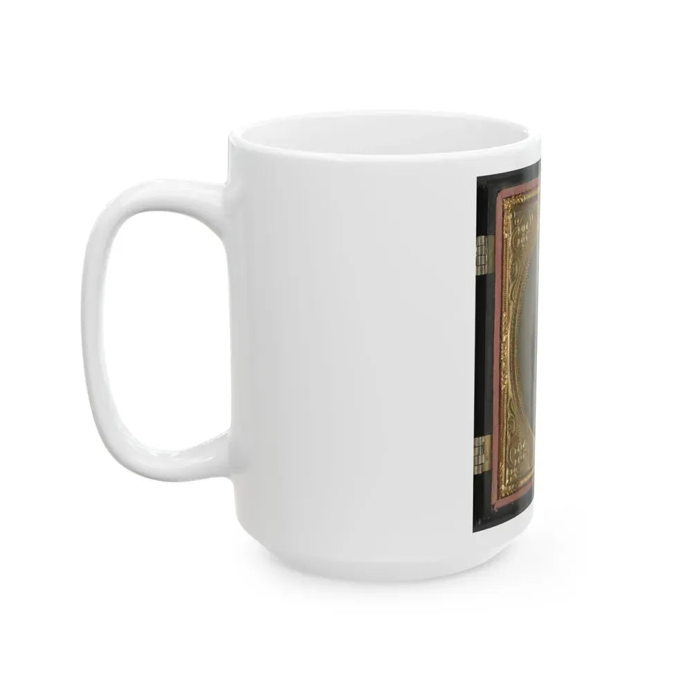 Captain Alexander Dixon Payne Of Co. H, 4th Virginia Cavalry Regiment, With Sword (U.S. Civil War) White Coffee Mug - Go Mug Yourself