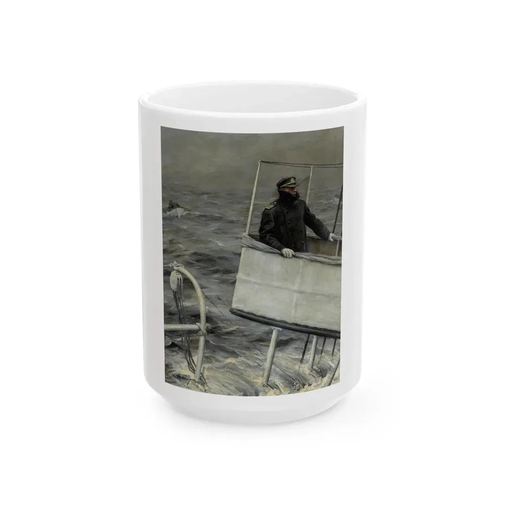 Captain at Sea - White Coffee Mug 15oz - Go Mug Yourself