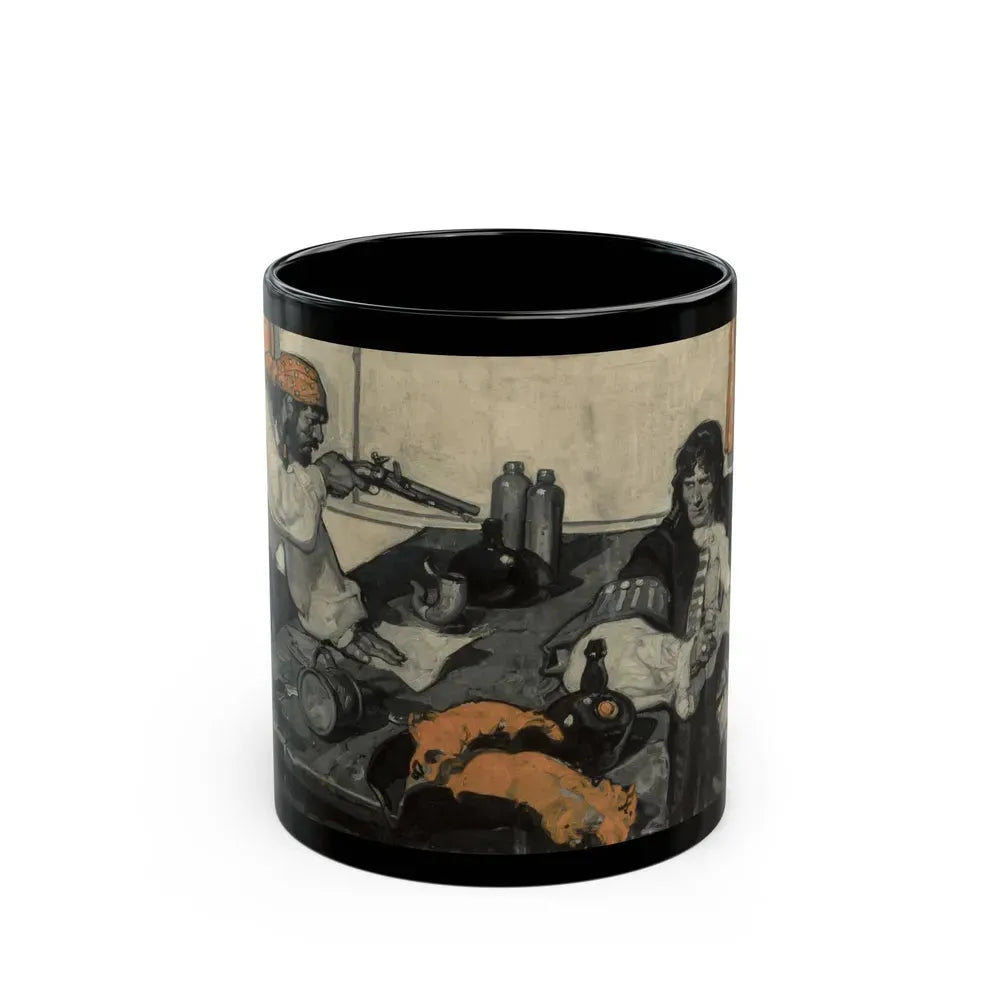 Captain Blood, American Magazine interior illustration - Black Coffee Mug 11oz - Go Mug Yourself