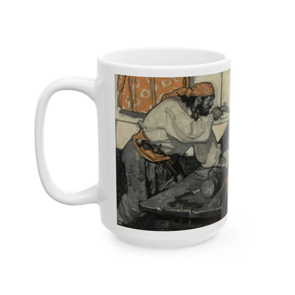 Captain Blood, American Magazine interior illustration - White Coffee Mug - Go Mug Yourself