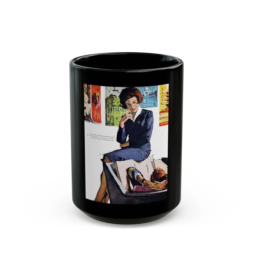 Captain, Dear, Chatelaine, January 1961 - Black Coffee Mug 15oz - Go Mug Yourself