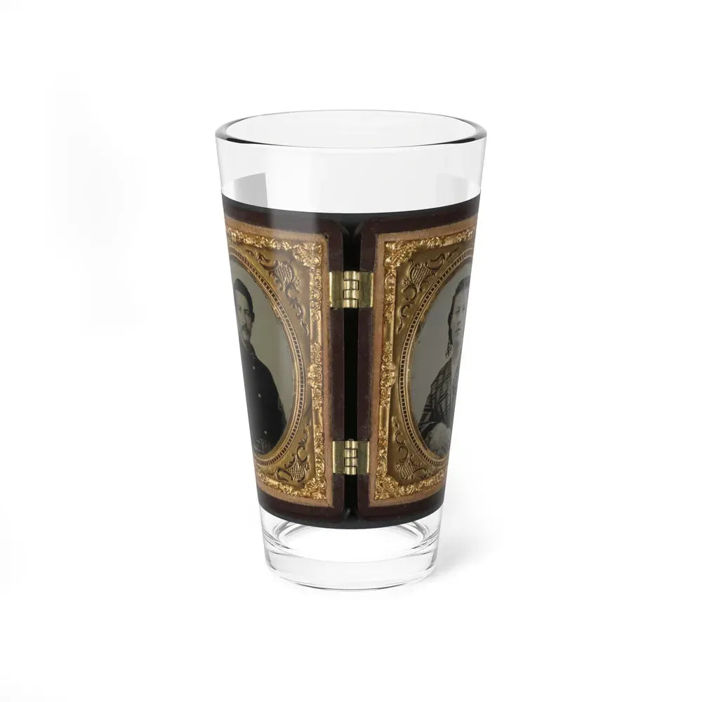 Captain Ferdinand F. Boltz Of Co. S, 12th Indiana Infantry Regiment, And Co. F, 88th Indiana Infantry Regiment And Siddie Boltz (U.S. Civil War) Pint Glass 16oz 16oz - Go Mug Yourself
