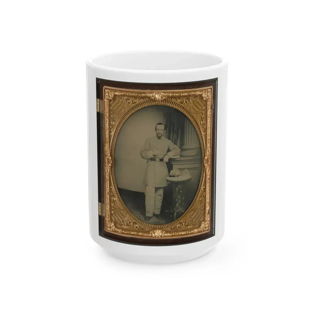Captain George Riggs Gaither Of K Company, 1st Virginia Cavalry (U.S. Civil War) White Coffee Mug 15oz - Go Mug Yourself