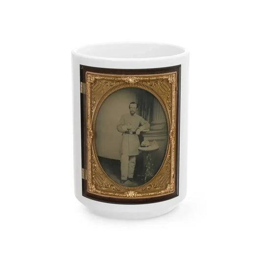 Captain George Riggs Gaither Of K Company, 1st Virginia Cavalry (U.S. Civil War) White Coffee Mug 15oz - Go Mug Yourself