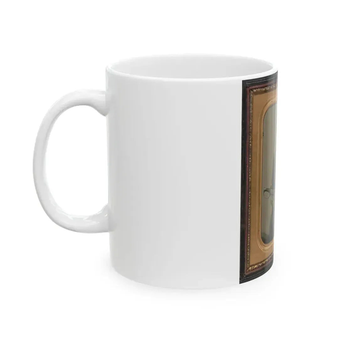 Captain George W. Hackworth Of Co. F, 1st Virginia Cavalry Regiment, In Uniform With Sword (U.S. Civil War) White Coffee Mug - Go Mug Yourself